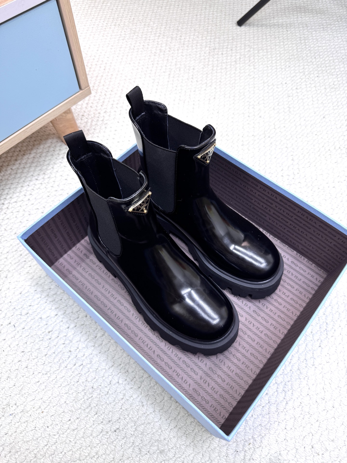 Prada Platform Ankle Boots - Image 1