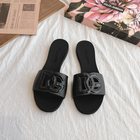 Dolce Gabbana DG Rubber flat Sandals Slide - Image 3