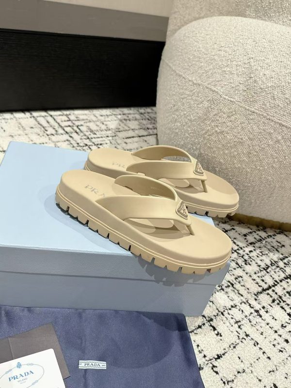 Prada Rubber Thong Sandals