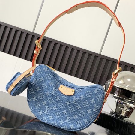 LV CROISSANT Denim Handbag - Image 3