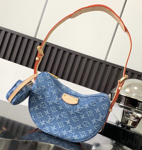 LV CROISSANT Denim Handbag