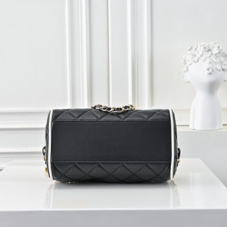 Chanel Matelasse Drum Mini Boston Bag - Image 4