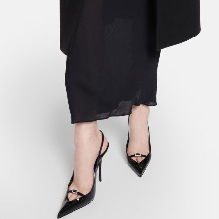 YSL Patent Leather Slide Heels with Buckle – 10.5CM - Image 2