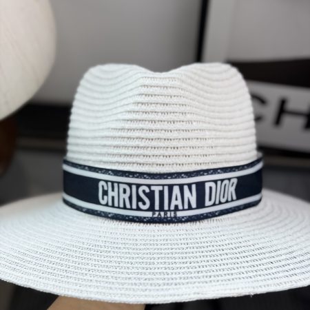 Dior Flat-Brimmed Straw Hat - Image 6