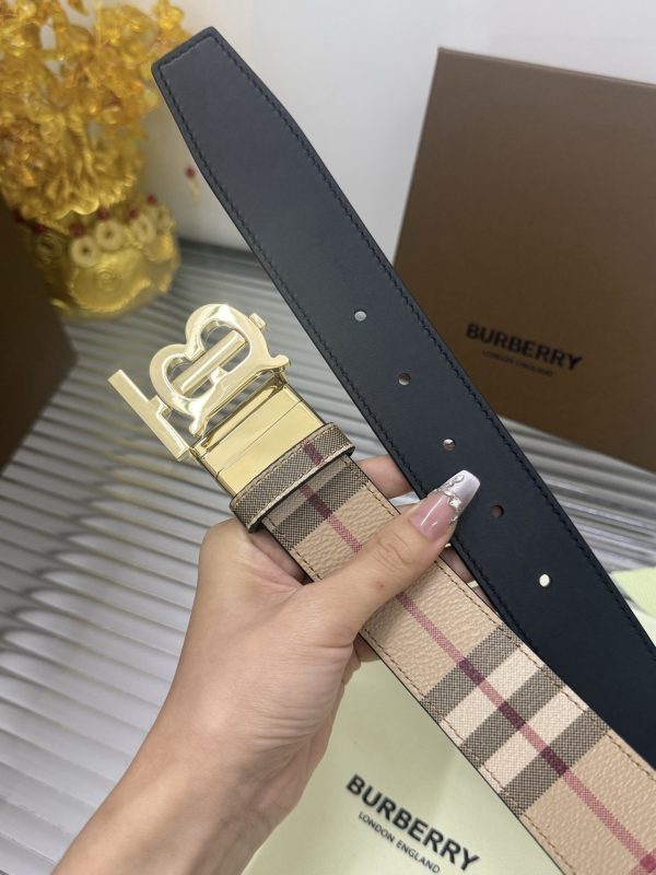 Burberry Reversible Check TB Belt 35MM Top Quality