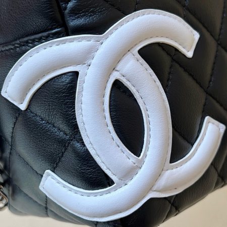 Chanel Black Quilted Leather Cambon Bowling Bag - Image 5