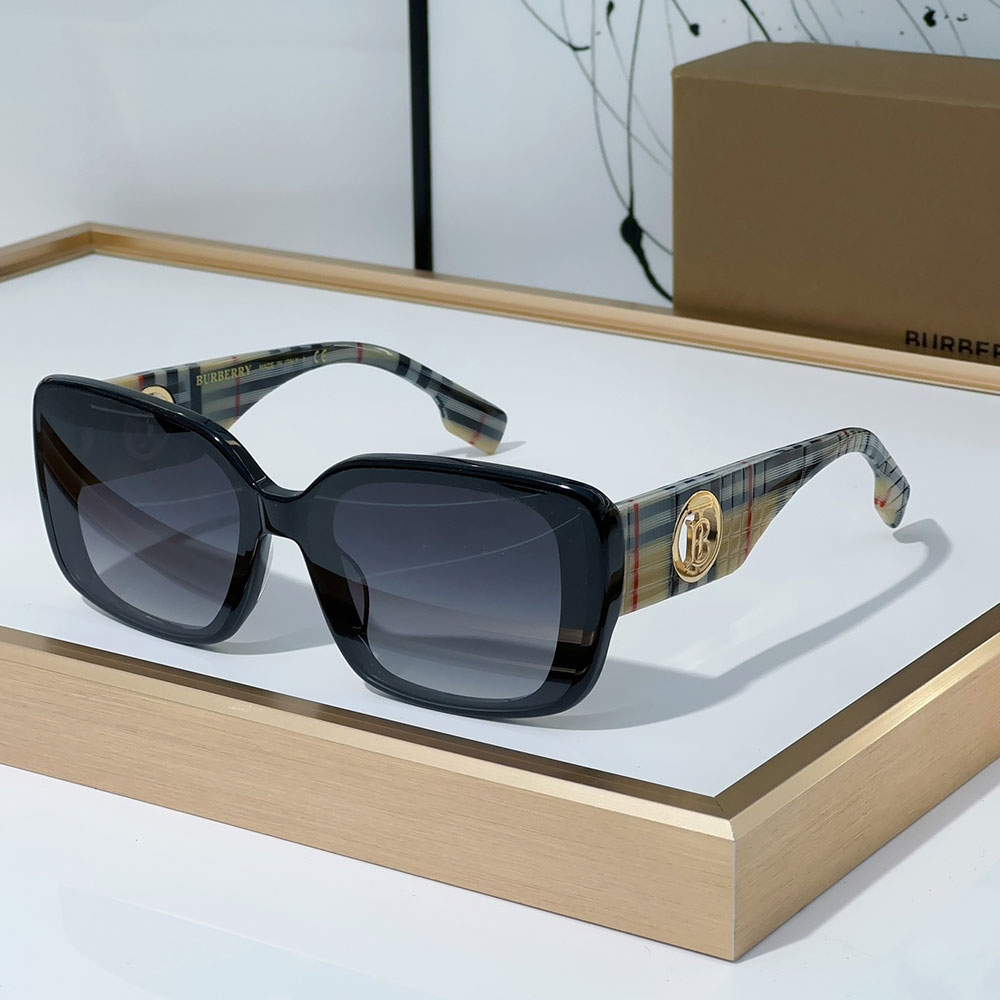 Buberry  Mirror leg Hollowed out Logo  Sunglasses Top quality - Image 6