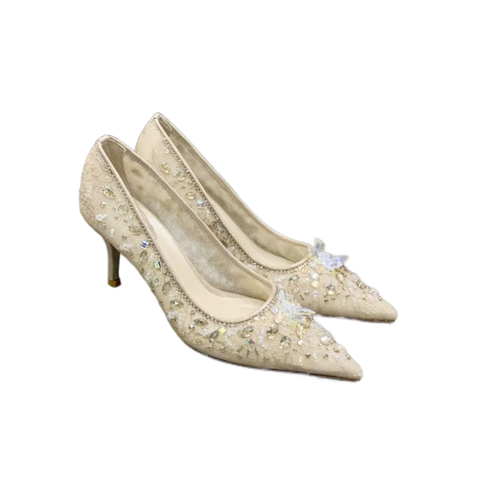 Rene Caovilla Cinderella Crystal High Heels - Image 1