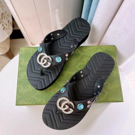 Gucci Shoes V-shaped toe clamp Band drill Slide Sandal - Image 10