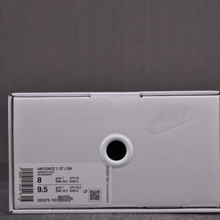 NIKE AIR FORCE 1 LOW OFF-WHITE UNIVERSITY GOLD METALLIC SILVER DD1876-700 - Image 19