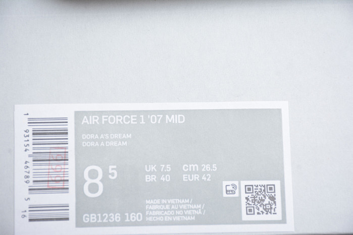 Nike Air Force 1 07 Mid Doraemon White Blue Red Yellow GB1236-160 - Image 10
