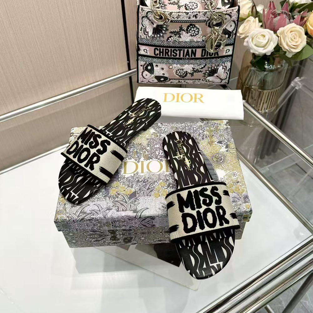 Dior Dway Miss Dior Allover Motif Sandals - Image 8