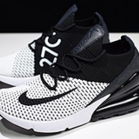 NIKE AIR MAX 270 FLYKNIT WHITE/BLACK AO1023-100 - Image 8