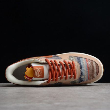 Nike Air Force 1 07 ESS White Brown Metallic Gold CW2288-686 - Image 4