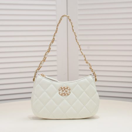 Chanel 23K Double C Hobo Chain Shoulder Bag Handbag - Image 5