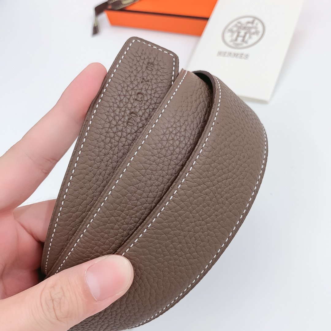 Hermes H Belt Buckle & Reversible Brown For Women, Women Belt 380MM - Image 3