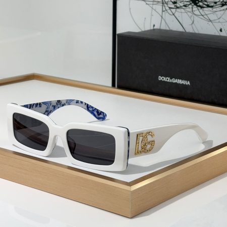 DOLCE & GABBAN DG Small Box Logo Mirror leg  Sunglasses Top quality