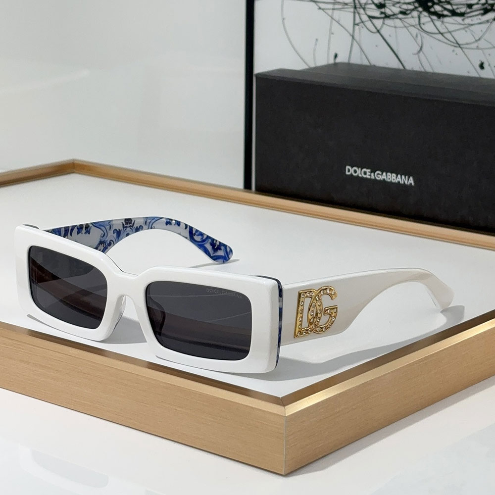 DOLCE & GABBAN DG Small Box Logo Mirror leg  Sunglasses Top quality - Image 1