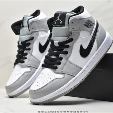 Jordan 1 Mid Light Smoke Grey 554724-092 - Image 7