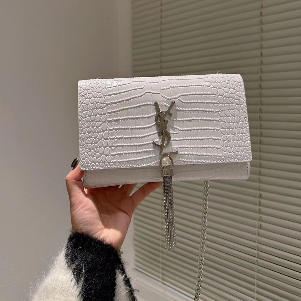 YSL Kate Tassel Crocodile Bag - Image 6
