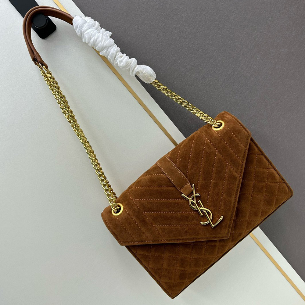 Saint Laurent YSL Suede Envelope Bag - Image 1