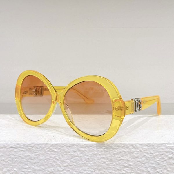 DOLCE & GABBAN DG Mirror leg Hollowed out Logo Sunglasses Top quality