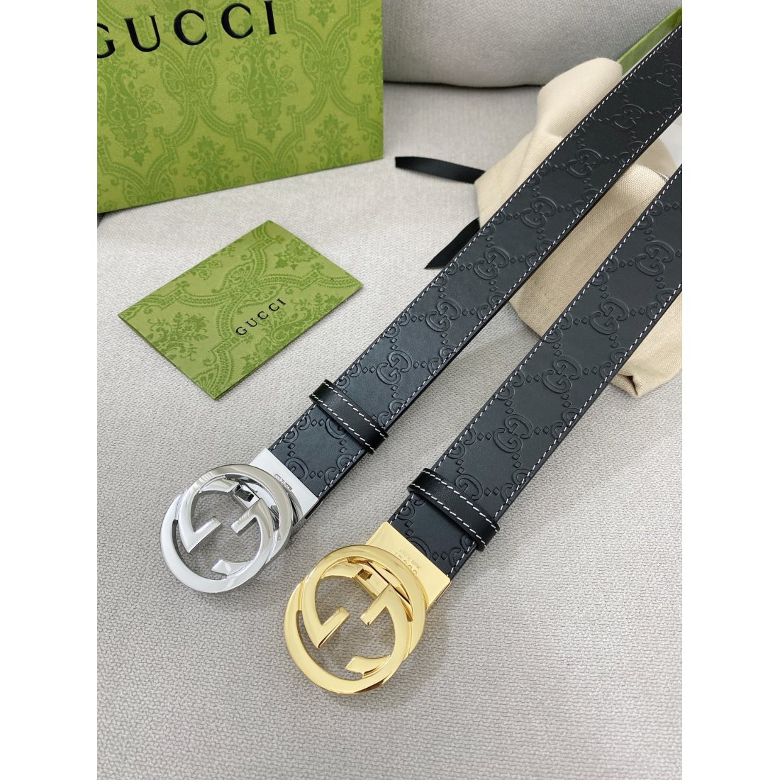 Gucci Cowhide Embossed Pure Steel 35MM - Image 2