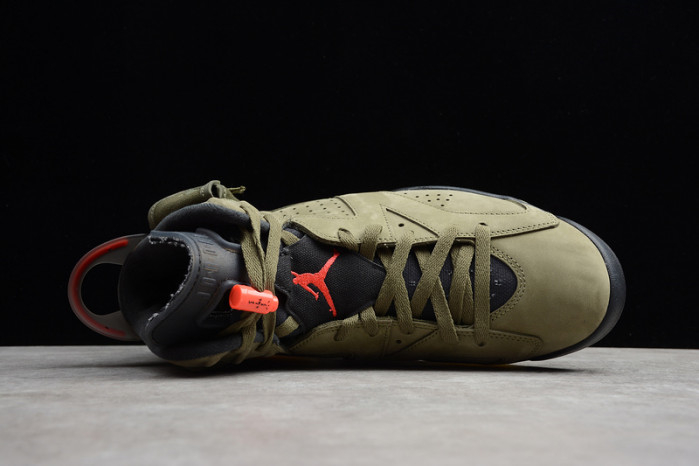 Travis Scott Air Jordan 6 Medium Olive Cactus Jack CN1084-200 - Image 3