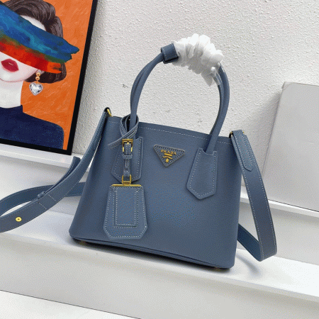 Prada Double Saffiano Leather Mini Handbag - Image 2