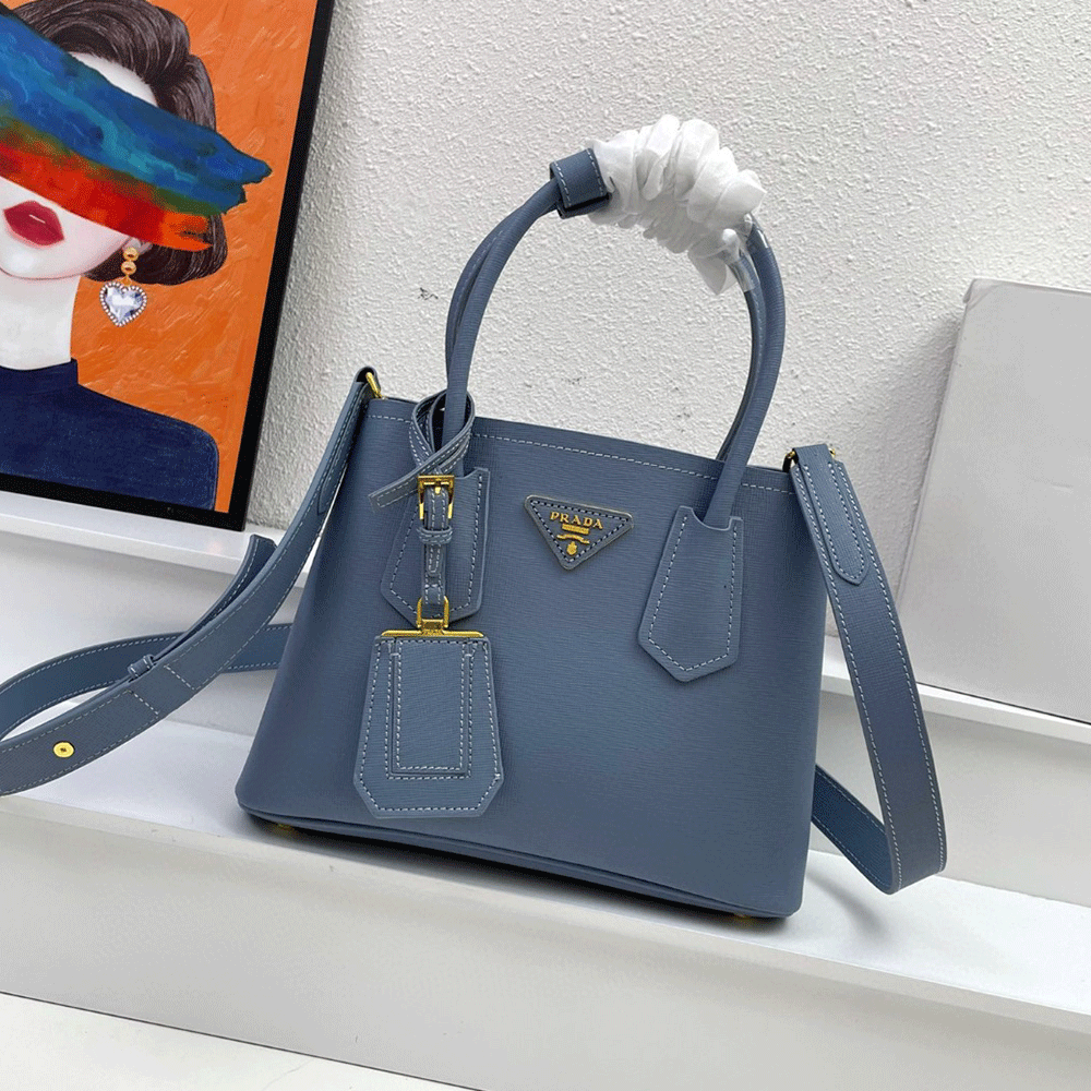 Prada Double Saffiano Leather Mini Handbag - Image 2
