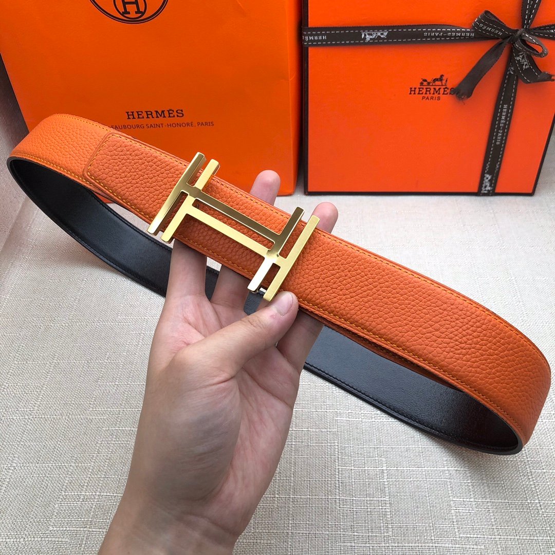 Hermes H Belt Buckle & Reversible Brown For Women, Women Belt 380MM - Image 5