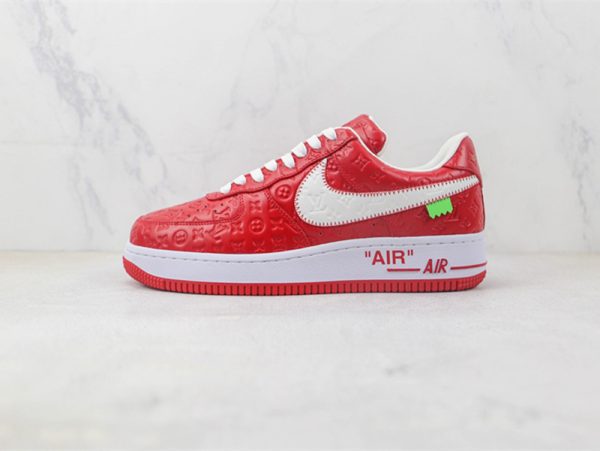 LV x Nike Air Force 1'07 LV8 Low Red/white/LV Monogram