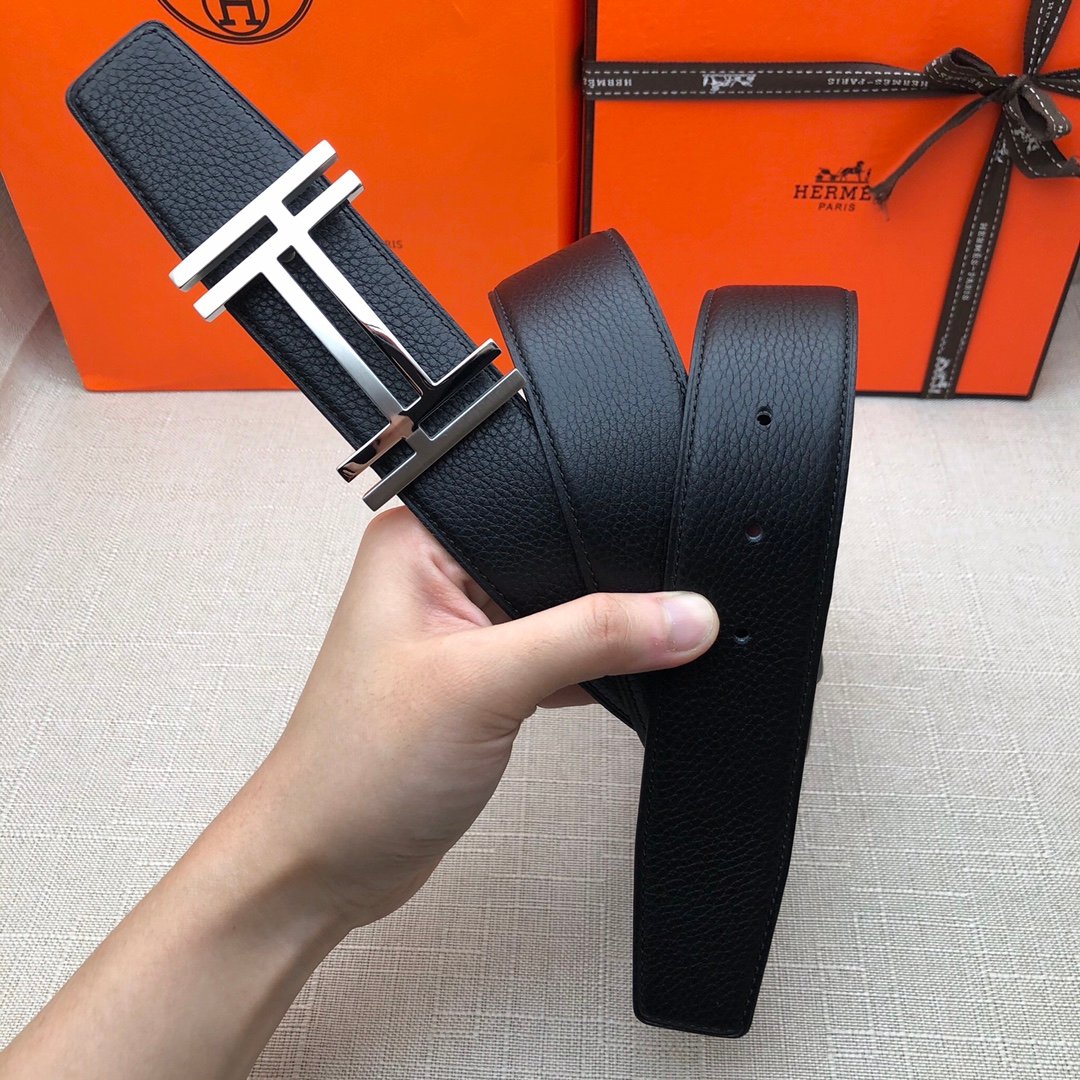 Hermes H Belt Buckle & Reversible Black For Women, Women Belt 380MM - Image 2