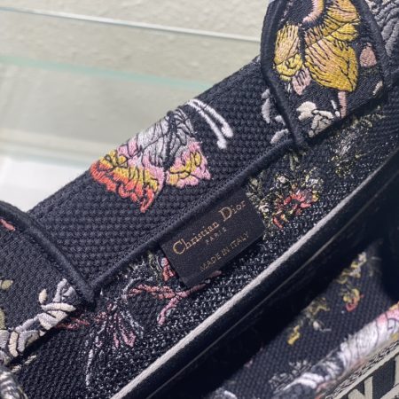 Dior Book Tote Small Black Multicolor Dior Jardin Botanique Embroidery - Image 2