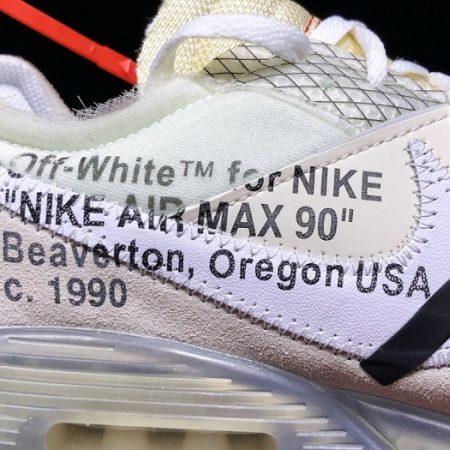 OFF-WHITE x Nike Air Max 90 Sail Muslin Virgil Abloh AA7293-100 - Image 31