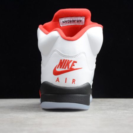 Air Jordan 5 Fire Red 2020 Silver Tongue DA1911-102 - Image 8