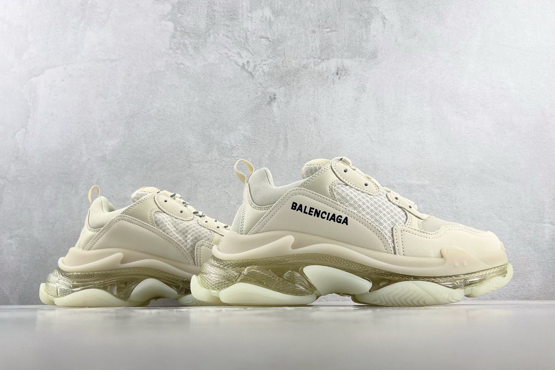 Balenciaga Triple S Clear Sole Sneakers Beige Mirror Version 10A - Image 2