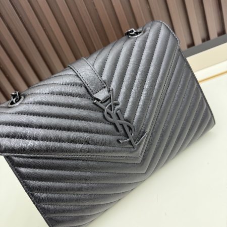 YSL Caviar Black Quilted Handbag - Image 9