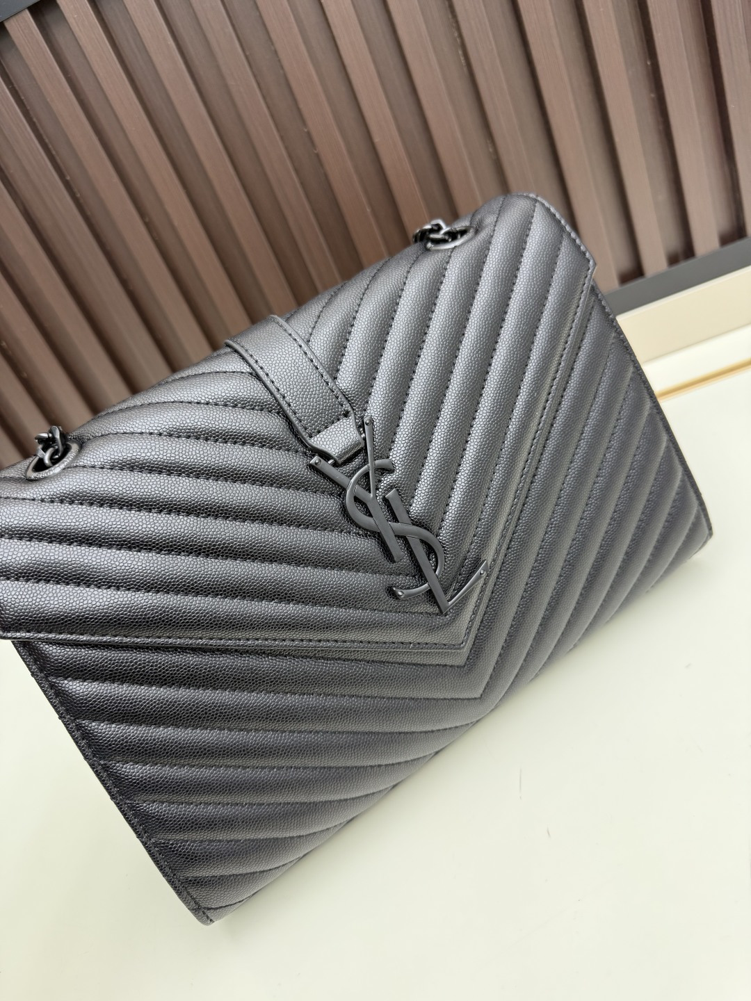 YSL Caviar Black Quilted Handbag - Image 9