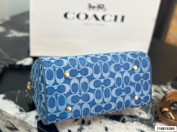 Coach Denim Mini Boston Bag