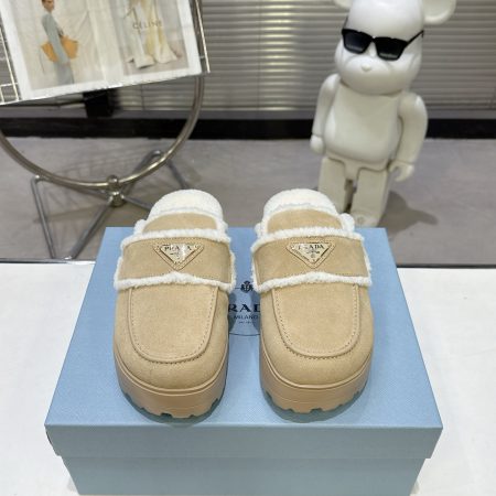 Prada shearlina-lined Suede Mules - Image 2