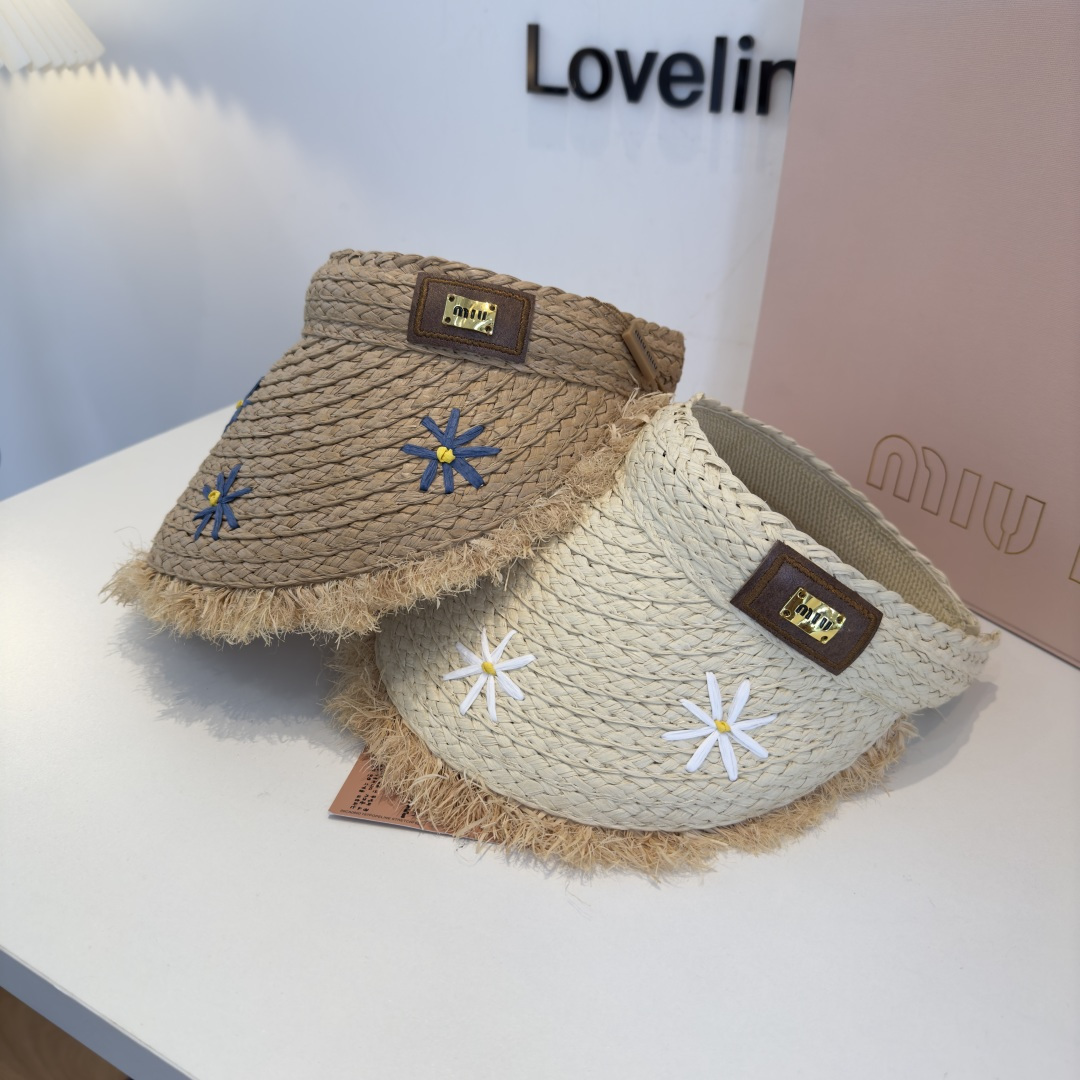 Miu Miu Sun Hat with Open Top - Image 2