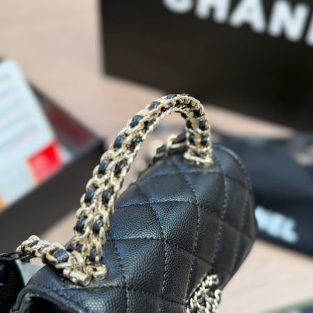 Chanel Nano Clutch with Chain Black - Image 12