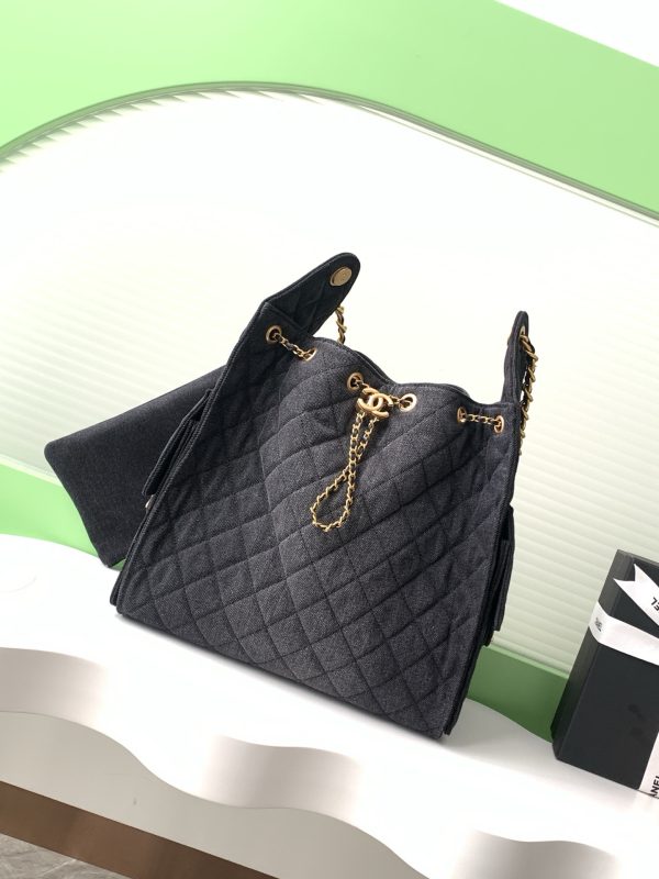 Chanel 25P Hobo Medium Handbag Denim & Gold-Tone Metal