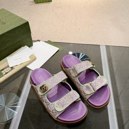 Gucci Sandal With Double G Canvas - Image 1
