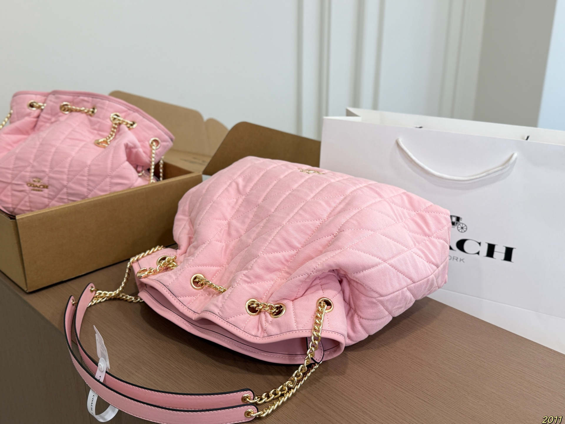 Coach Evelyn Denim Lucky Bag - Image 7