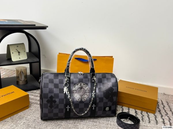 Chrome Hearts x LV Keepall Travel Bag