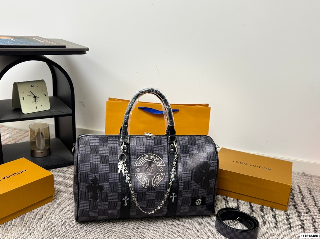 Chrome Hearts x LV Keepall Travel Bag - Image 3