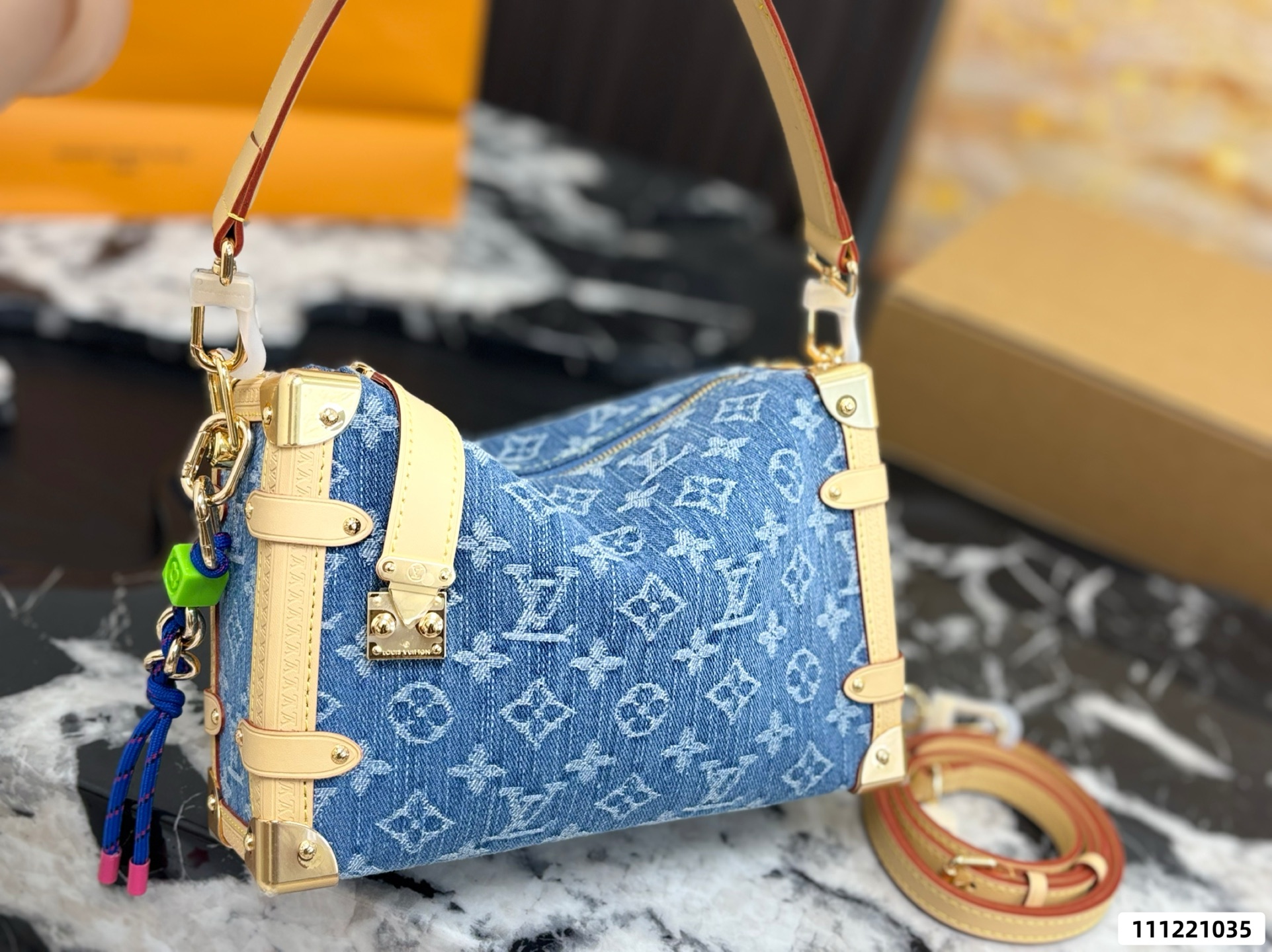 LV 25 Trunk Denim Bag - Image 1