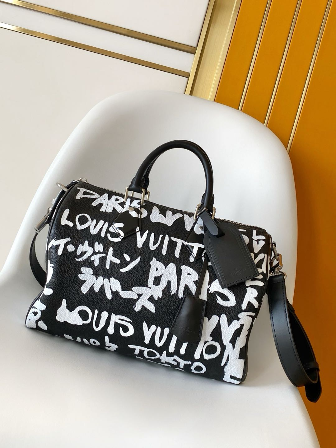 LV Speedy P9 Bandoulière 30 Scribble Autres Cuirs Monogram - Image 1